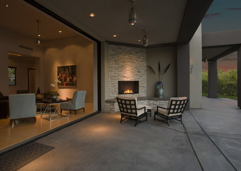 Ecosmart Fire Flex 68SS.BXL Single Sided Fireplace Insert - Black Finish / Black Burner - ESF.FX.68SS.BXL.B